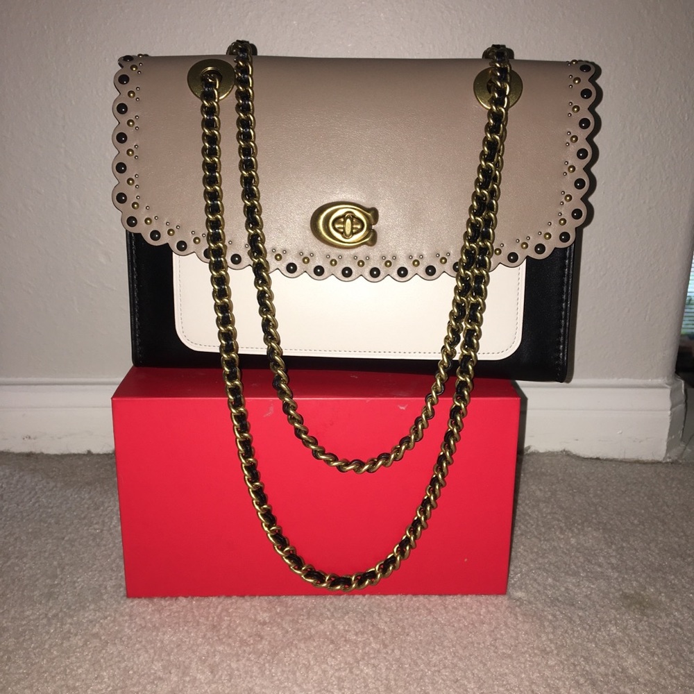SOLD SOLDCoach Parker scalloped wrivets colorblock